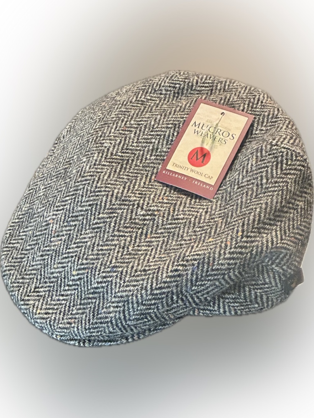 Mucros Weavers Irish Flat Cap Men's Medium trinity Wool Hat Made in Ireland